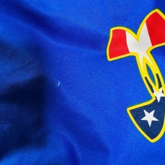 Under Armour Superman SM/P/P Shirt Mens Blue Compression Heatgear Superman 0662 - Picture 11 of 14